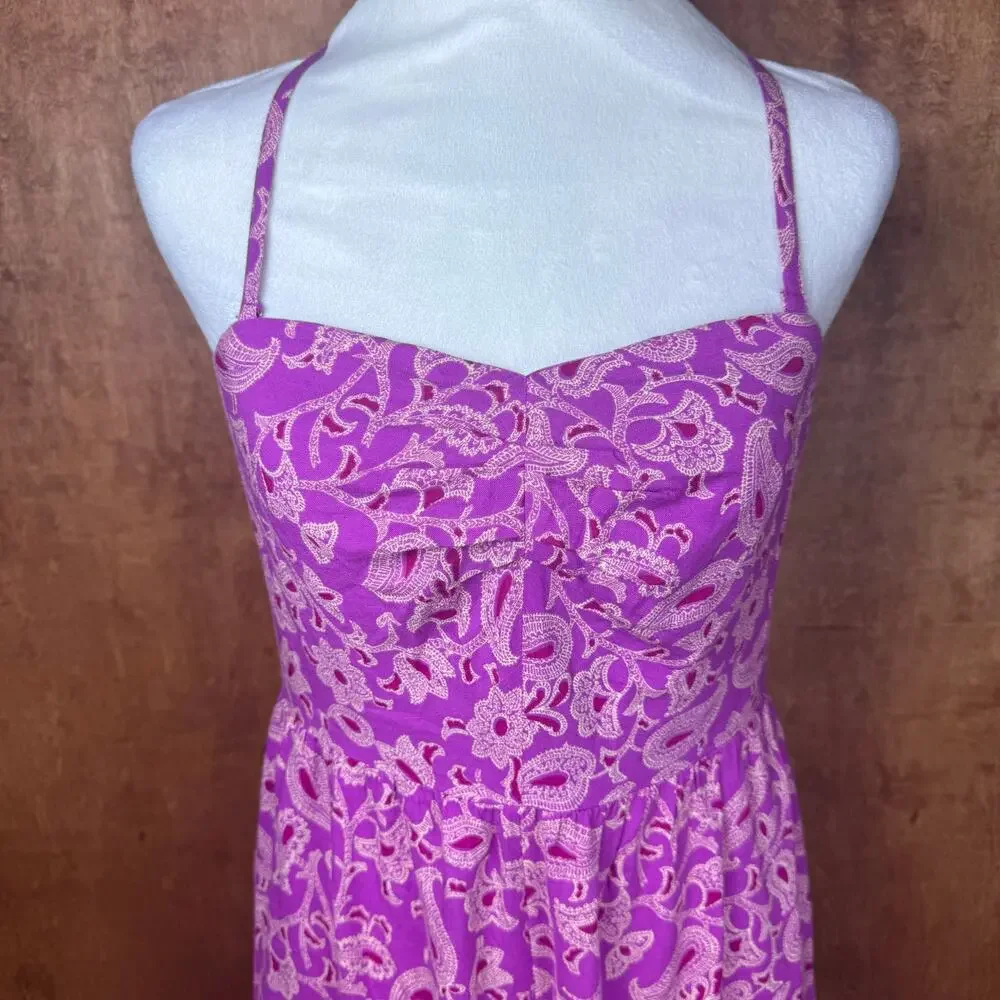 Knox Rose pants romper jumpsuit purple paisley floral boho SMALL - Picture 8 of 15